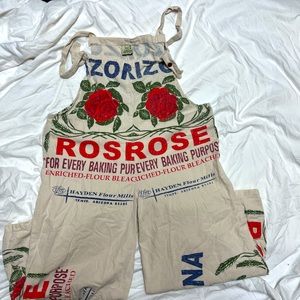 Flour sack romper size med / lg .